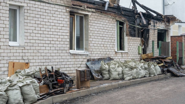 Professional Fire Damage Removal technician working in Millstone Township, NJ